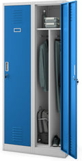 Jan Nowak Spind Schrank, Kleiderschrank, Sozialschrank, 180 cm, 50 cm, 48,2 kg, Grau