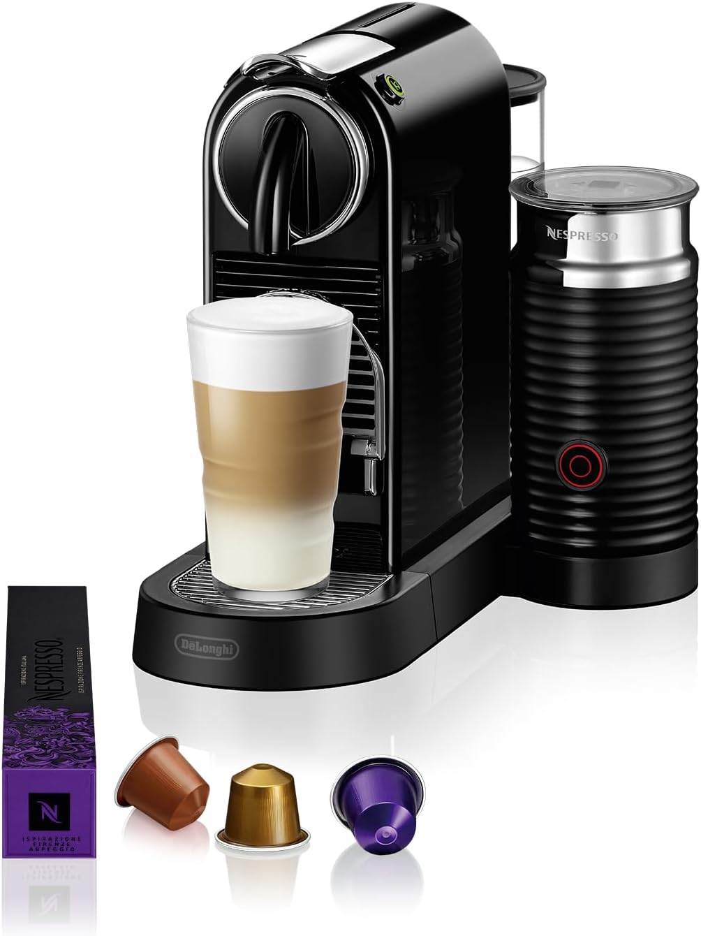 De'Longhi Nespresso Citiz EN267.WAE Kaffeemaschine mit Milchaufschäumer, 19 Bar, 500 ml, 1 l