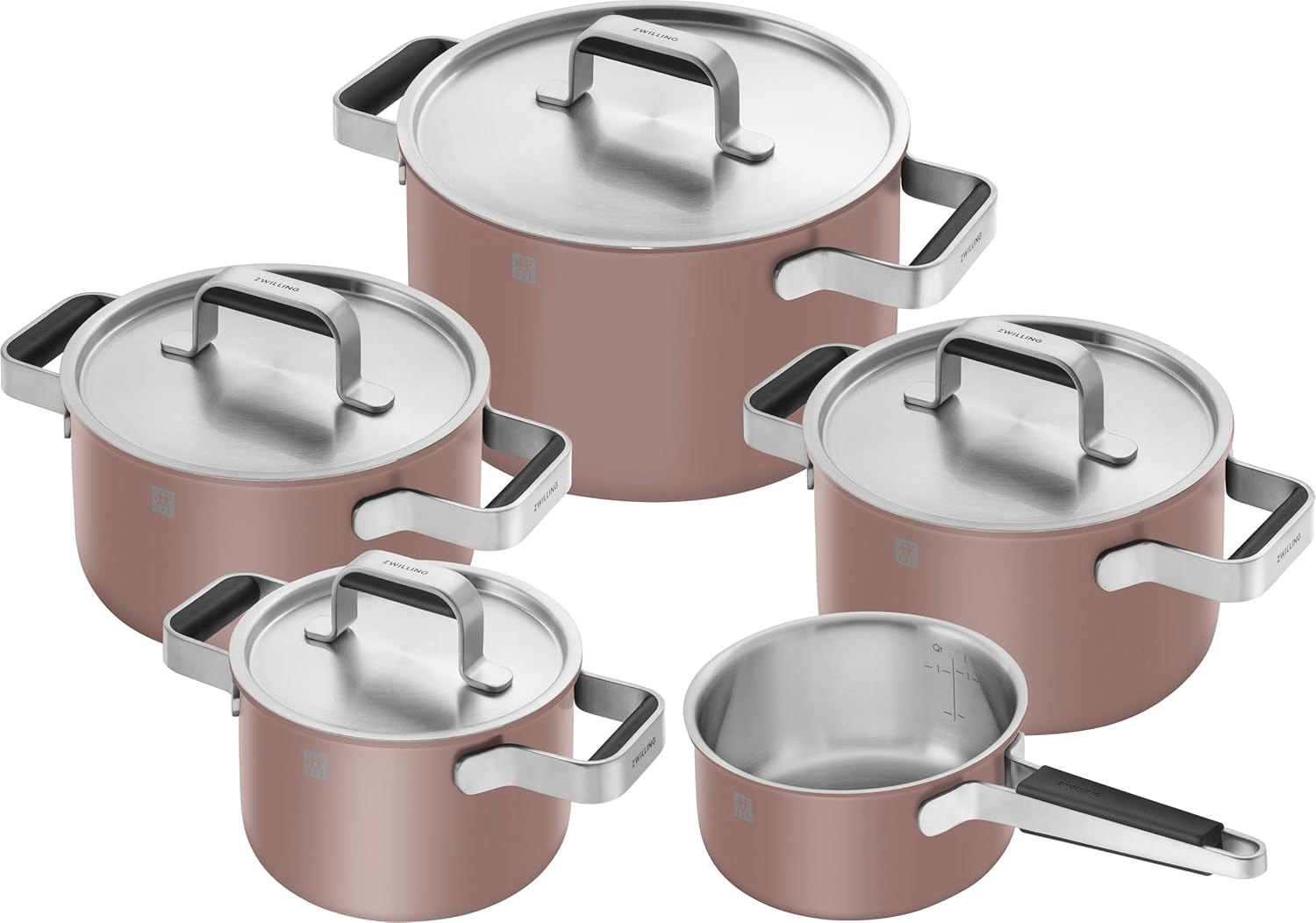 ZWILLING PURE Kochtopfset, 24 cm, 20 cm, 16 cm, 180 °C, Edelstahl