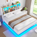 Brinlawb Schwebebett, Jugendbett, Matratze, 200 cm, LED, Kunststoff