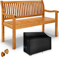 Tillvex Gartenbank Holz 2-3 Sitzer inkl. Abdeckung wetterfest 125 cm, Sofa, Terrasse, 320 kg, Massivholz