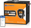 ECO-WORTHY LiFePO4 150 Ah 12 V Bluetooth Batterie mit 120A BMS Low-Temp Schutz und Max., Auto-Starterbatterie, Garten, 25m, 7 °C, 20 °C, 285 mm, APP
