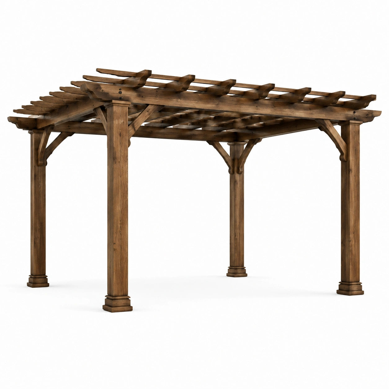 Pergola aus Kiefernholz 300cm x 400cm Braun