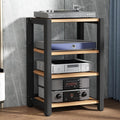 Schrank Audio Rack Hifi Regal, 4-stufiges YTSJXN, 4-stufiges Stereo-Rack, für Audio Equipment dac AmplifierLight Walnut, TV Hifi Rack Audio Schrank