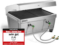 BURNHARD Camping Gasgrill, Campinggrill, Faltgrill, Outdoor, 1 Minute, 3,2 kW, 5 cm, 5,7 kg, Edelstahl