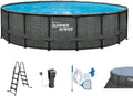 Summer Waves Frame Pool Komplettset, 549 cm, 132 cm, 25 °C, 28 °C
