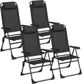 LIFERUN 4er Set Gartenstühle, Gartenstuhl, Campingstuhl, 120 kg, Montage erforderlich