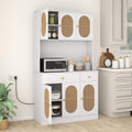 COSTWAY Küchenschrank Holz, Vorratsschrank, Buffetschrank, 180 cm, Verstellbare Regale