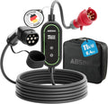 ABSINA Mobile Wallbox 11 kW mit Einstellbarer Ladeleistung - Typ 2 Ladekabel E Auto 16A, 400 V, 30 °C, 90 °C