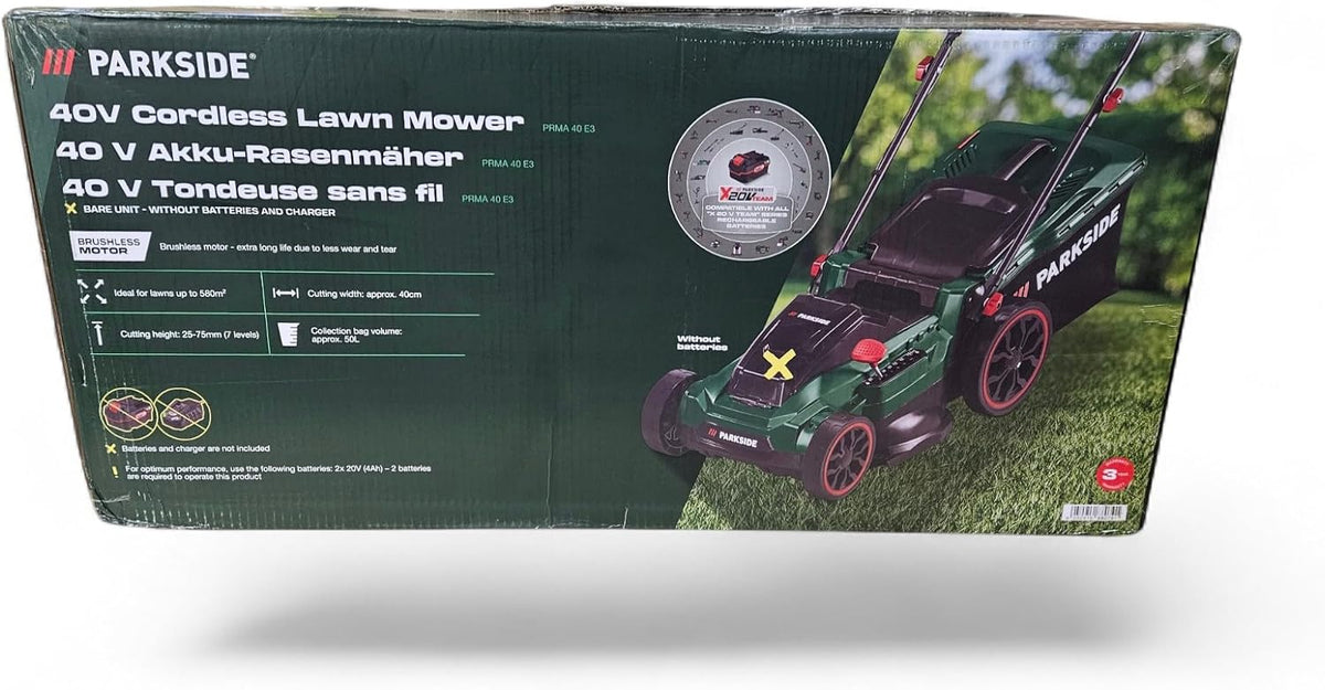 Parkside PRMA 40-Li C1 Akku-Rasenmäher, 40 cm, 4,0 Ah