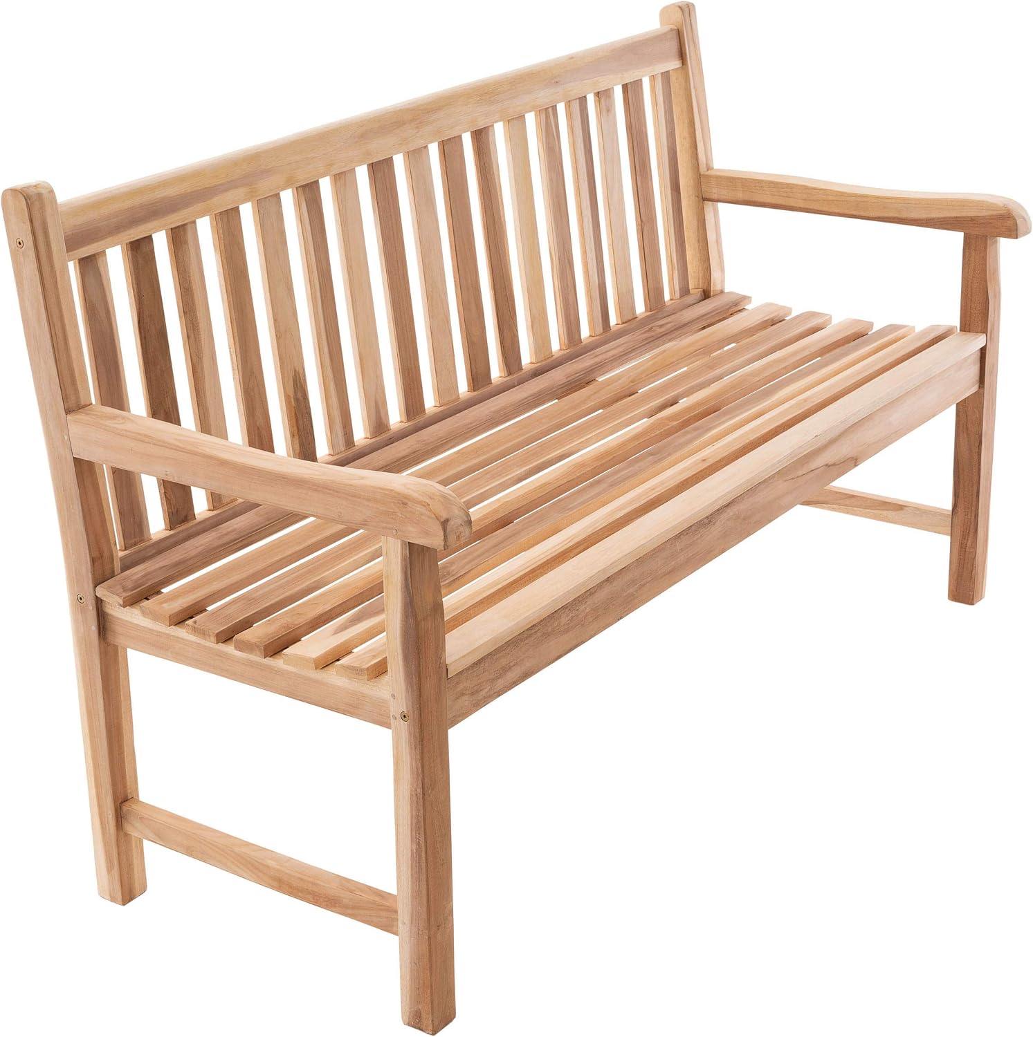 Divero 3-Sitzer Gartenbank Palermo aus Teakholz, Holztisch, Outdoor, 90 cm