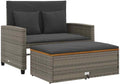 VidaXL Gartensofa mit Kissen 2-Sitzer, Schlafsofa, Bett, Outdoor