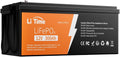 LiTime 12 V 300 Ah LiFePO4 Lithium Batterie, Batteriemonitor, Wohnmobil, 40,96 kW, 61,44 kWh, 3840 Wh, 2560 W