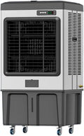 Yajuer Persönlicher Verdunstungskühler Mobile Klimaanlage, Büros und Außenbereiche(75 * 47 * 150 cm), 3 Geschwindigkeiten, Schwarz/Grau, Oszillation