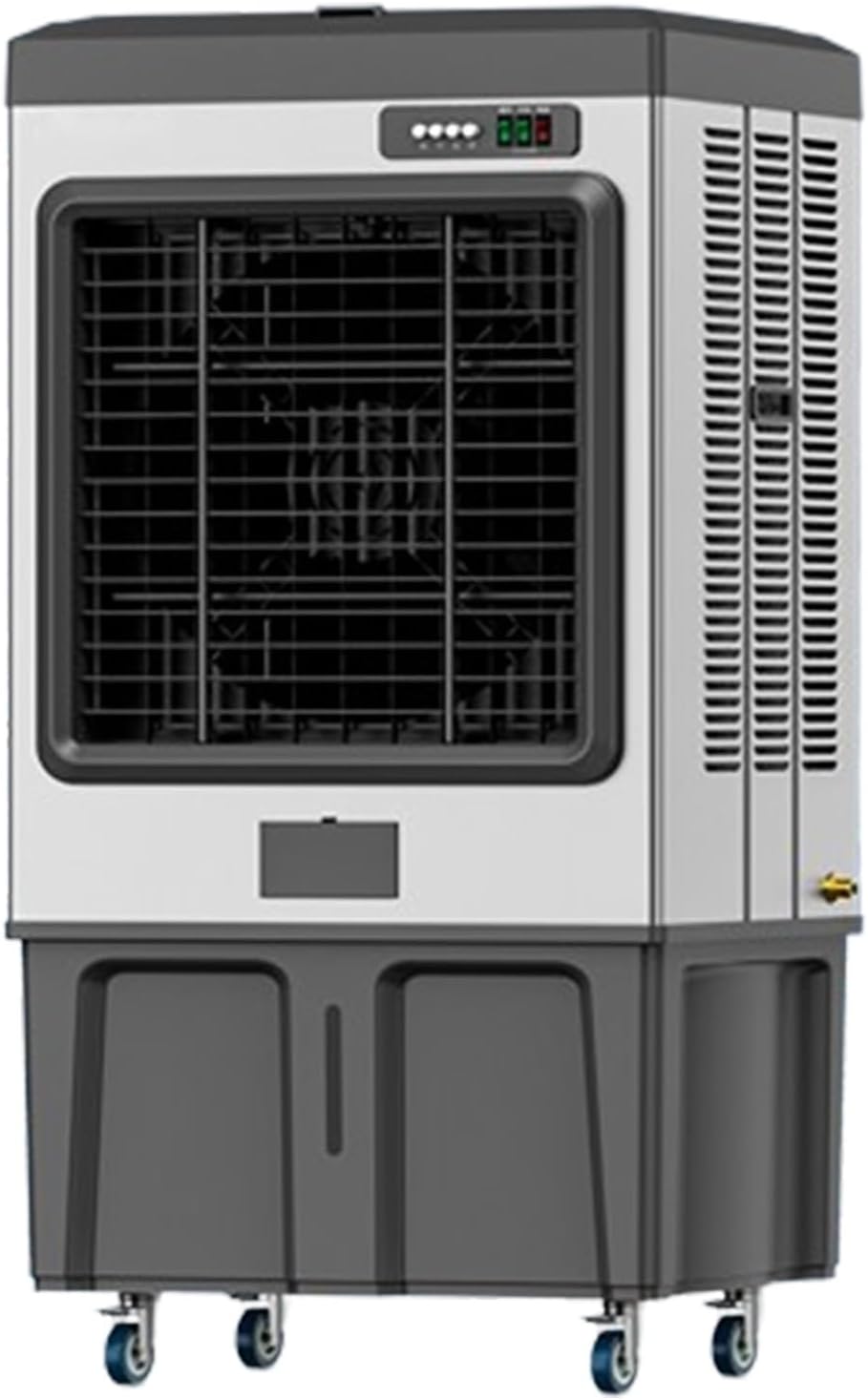 Yajuer Persönlicher Verdunstungskühler Mobile Klimaanlage, Büros und Außenbereiche(75 * 47 * 150 cm), 3 Geschwindigkeiten, Schwarz/Grau, Oszillation