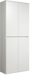 Trendteam smart living - Nevada - Mehrzweckschrank - Weiß - Schrank mit 4 Türen, Multifunktionsschrank, Büro, 34 cm