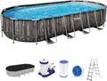 Bestway Steel Frame Pool Komplett-Set, 122 cm, 9.463 l, 25,4 cm