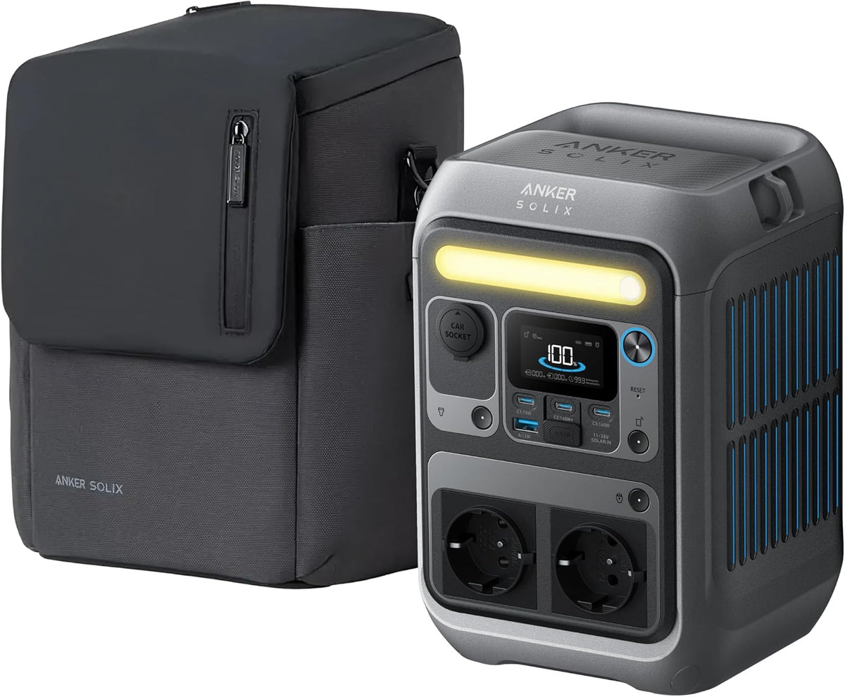 Anker SOLIX C300 Powerstation 288 Wh LiFePO4 Akku, 300 W, 600 W, 50 Minuten, 2,5 Stunden, 25 dB
