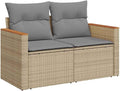 VidaXL Gartensofa mit Kissen 2-Sitzer, Gartensessel, Terrassensofa
