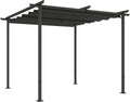 Outsunny Pergola 3 × 3 m Garten Pavillon Terrassendachung aus Metall, Gartenpavillon, 180 g, 300 l, Montage erforderlich