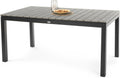 Di volio Gartentisch Drena ausziehbar 160 × 210 cm, Terrassentisch, Balkontisch, Outdoor, Aluminium, Schwarz