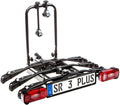 Bullwing SR3+ Fahrradträger für 3 Fahrräder auf die Auto Anhängerkupplung abklappbar, 72 cm, 3,25 Zoll, 60 kg, 120 cm, Schwarz