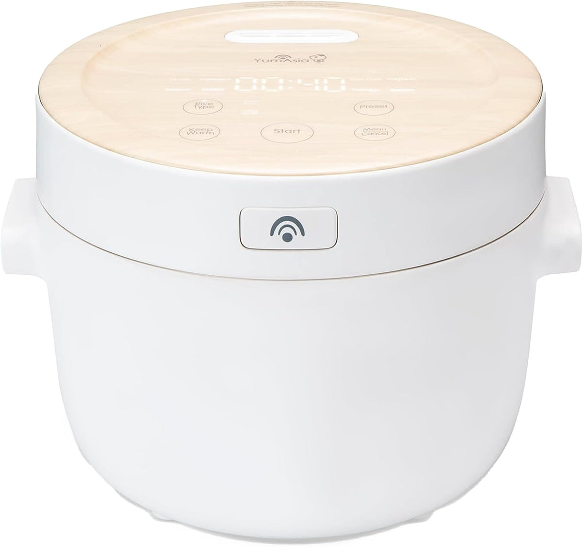 Yum Asia Fuji Reiskocher mit Induktions-Heizung (IH) und Keramikschüssel (5 Tassen, 3 mm, Warmhaltefunktion, Edelstahl, Weiß