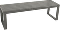 DEGAMO Gartenbank Hockerbank Brescia 3-sitzer 138 cm, Outdoor, 42 cm, 45 cm, Aluminium