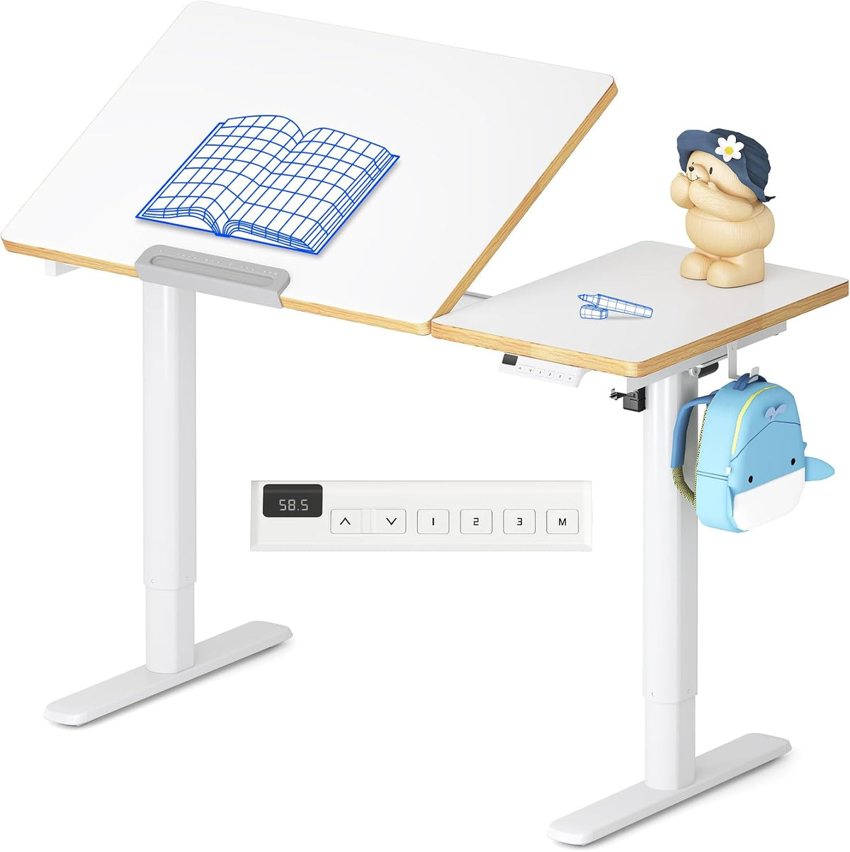 FLEXISPOT Kinderschreibtisch, 20 Minuten, LED