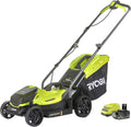 RYOBI 18 V ONE+ Akku-Rasenmäher RLM18 × 33B40,33 cm Schnittbreite, Garten, 25–65 mm, 4,0 Ah, Schnellladegerät