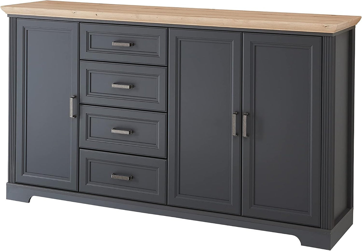 Stella Trading JASMIN Sideboard in Graphit, Schrank, 41 cm
