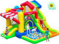 FBSPORT Hüpfburg für Kinder Indoor Outdoor mit Doppel Rutsche, 350 W