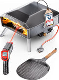 LIKAYA NeroSpin Pizzaofen Gas, Outdoor, 400 °C, 6,2 kW, 30,5 cm, 30 Minuten