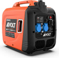 AIVOLT Inverter Stromerzeuger 3200 Watt Stromgenerator Notstromaggregat Benzin leise, Fernseher, Camping, 5 V, 12 V, 5 Stunden, 750 W, 3.6 Stunden