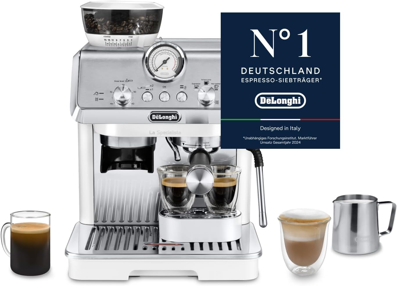De'Longhi Siebträgermaschine La Specialista Arte EC9155.W, Espressomaschine