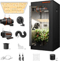 Spider Farmer SF1000D Growzelt Komplettset LED Grow Lampe, Wachstumslampe, Cm-Inline-Kanalventilator, 140 cm, 10 cm, 100 W, 2.5 g, 54 kg, Aluminium