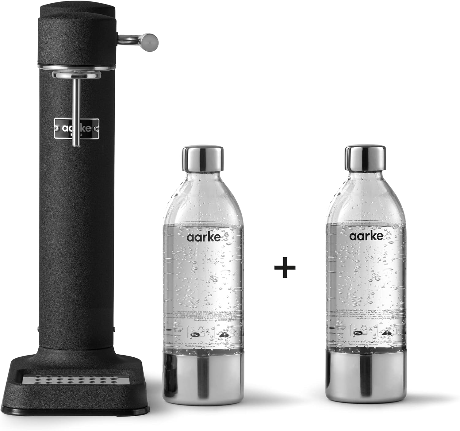 aarke Carbonator Wassersprudler, 1 L, Sprudelwasserbereiter für Leitungswasser, kompatibel mit 60L CO2-Zylindern