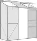 Outsunny Gewächshaus aus Polycarbonat und Alu mit Schiebetür, 192 l, 165 cm