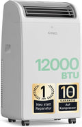 KresicoKlima Mobile Klimaanlage, Mobiles Klimagerät mit Abluftschlauch für Räume bis zu 43m2/120m3, R290, 12000 BTU, Klimagerät mit Timer