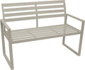 DEGAMO Design Gartenbank Atlanta 2-sitzer 123 cm, 87 cm, Aluminium, Weiß