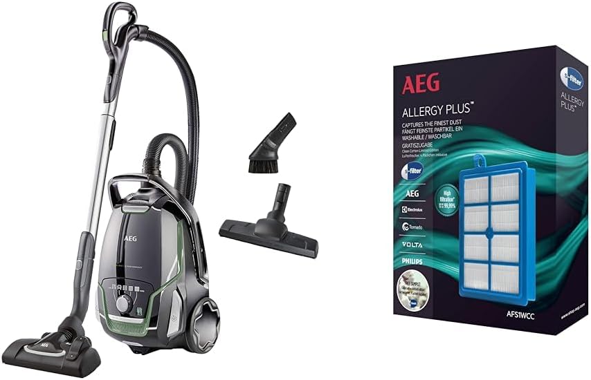 AEG VX9-2-ÖKO Staubsauger, Bodenstaubsauger, 12 m, 65 dB, 5 l, Kunststoff, Schwarz