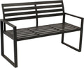 DEGAMO Design Gartenbank Atlanta 2-sitzer 123 cm, 87 cm, Aluminium, Schwarz