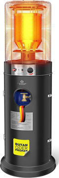 KESSER Heizstrahler Gas KE12 Heizpilz für Terrasse Terrassenheizer Terrassenheizstrahler, Automatisch, Freiluftheizung, 10 kW, Aluminium