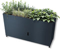 Metzler Hochbeet für den Garten mit Stauraum, 85 cm, Edelstahl