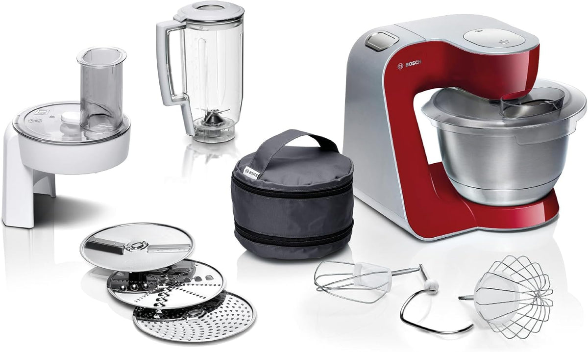 Bosch Küchenmaschine Serie 4, Mixer, 3,9 l, 2,7 kg, 1,9 kg, Edelstahl