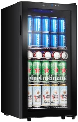 Kalamera Getränkekühlschrank, Praktisch, Optisch, 18 °C, 41 dB, LED, Glastür, Schwarz