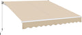 Yaheetech Einziehbare Markise, 300 cm, 250 cm, 25 cm, Kunststoff