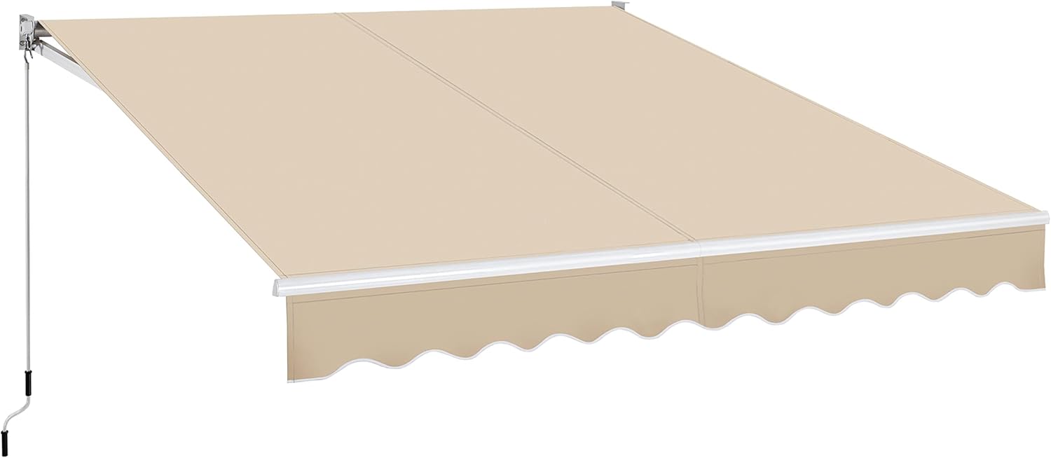 Yaheetech Einziehbare Markise, 300 cm, 250 cm, 25 cm, Kunststoff