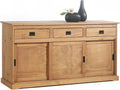 IDIMEX Sideboard Savona Kommode mit 3 Türen und 3 Schubladen, Kommodenschrank, Flurschrank, Büro, 45 cm, 32,5 cm, Massivholz