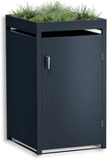 Metzler Mülltonnenbox in Anthrazit mit Pflanzdach 1er 240 l, Automatisch, 332,2 cm